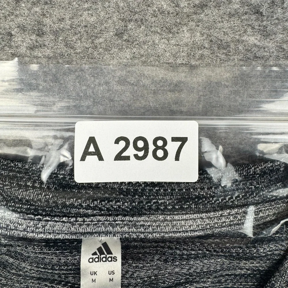 Adidas Gradient Tee T-Shirt Polyester Ombre Gray Mens Medium M
